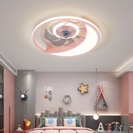 Plafonnier créatif avec ventilateur de plafond en forme de lune