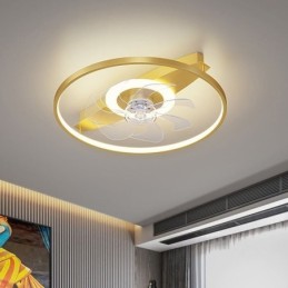Ventilateur de plafond moderne avec lumières et télécommande