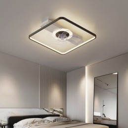 Ventilateur de plafond moderne avec lumières et télécommande