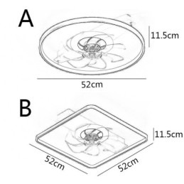 Ventilateur de plafond moderne avec lumières et télécommande
