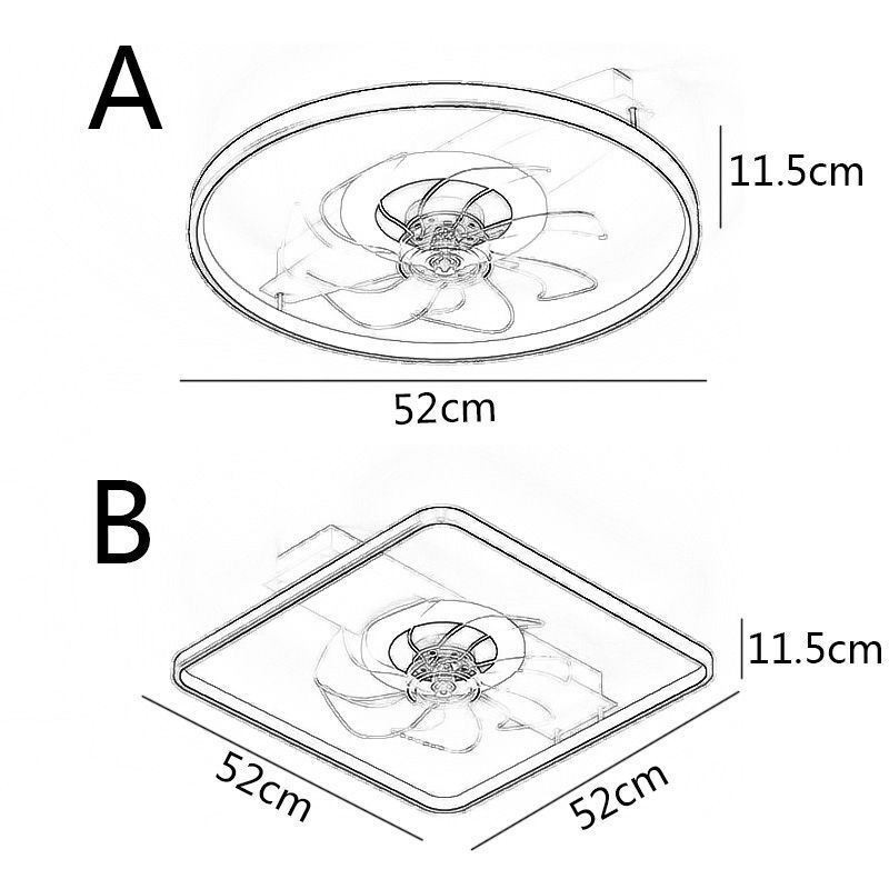 Ventilateur de plafond moderne avec lumières et télécommande