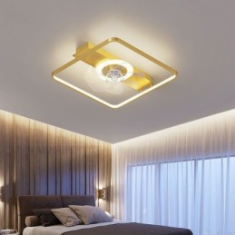 Ventilateur de plafond moderne avec lumières et télécommande