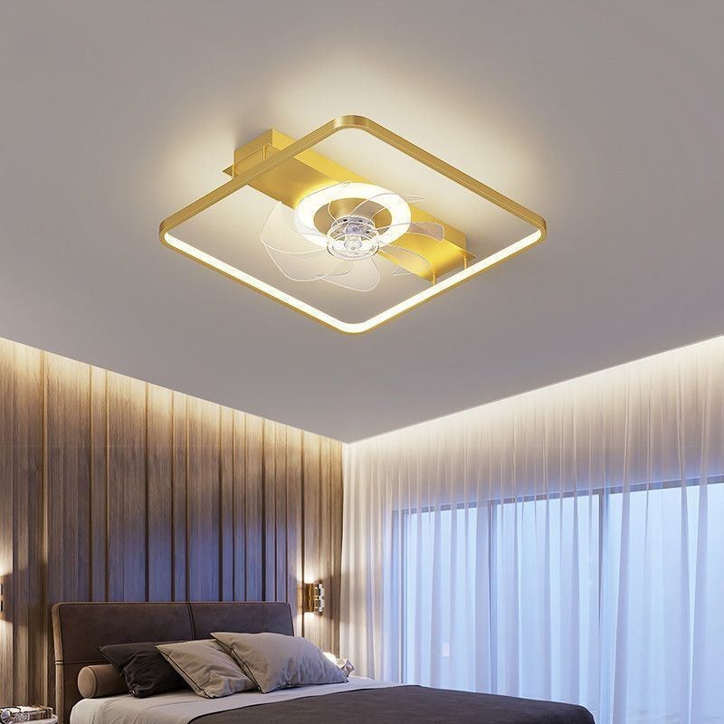 Ventilateur de plafond moderne avec lumières et télécommande