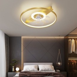 Ventilateur de plafond moderne avec lumières et télécommande