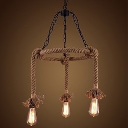 Lustre en chanvre de style country américain