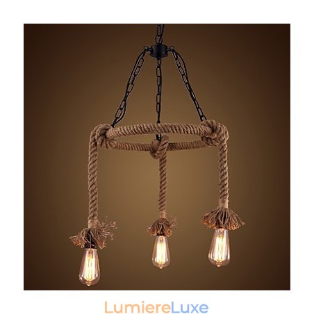 Lustre en chanvre de style country américain Lustre en chanvre de style country américain