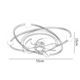 Ventilateurs de plafond modernes Éclairage intérieur Salle à manger