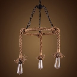Lustre en chanvre de style country américain
