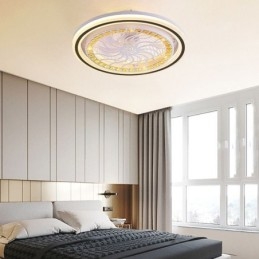 Ventilateur de plafond intelligent avec variateur d'intensité lumineuse et décoration
