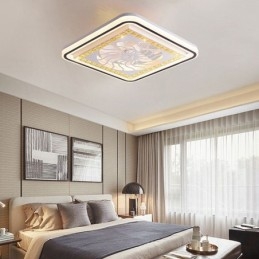 Ventilateur de plafond intelligent avec variateur d'intensité lumineuse et décoration