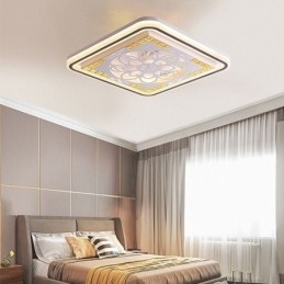 Ventilateur de plafond intelligent avec variateur d'intensité lumineuse et décoration