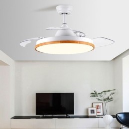 Ventilateur de plafond à onduleur moderne avec télécommande et variateur tricolore