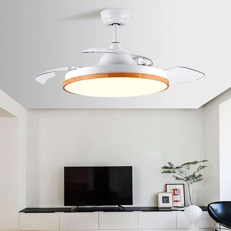 Ventilateur de plafond à onduleur moderne avec télécommande et variateur tricolore