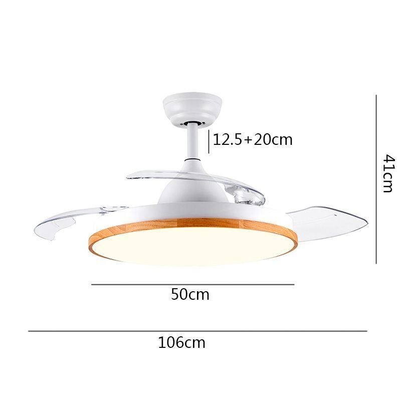 Ventilateur de plafond à onduleur moderne avec télécommande et variateur tricolore