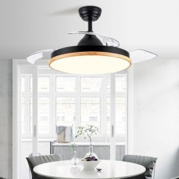 Ventilateur de plafond à onduleur moderne avec télécommande et variateur tricolore