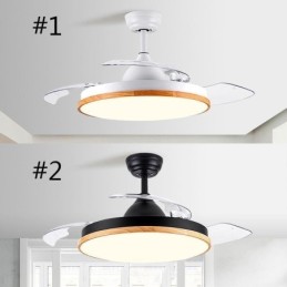Ventilateur de plafond à onduleur moderne avec télécommande et variateur tricolore