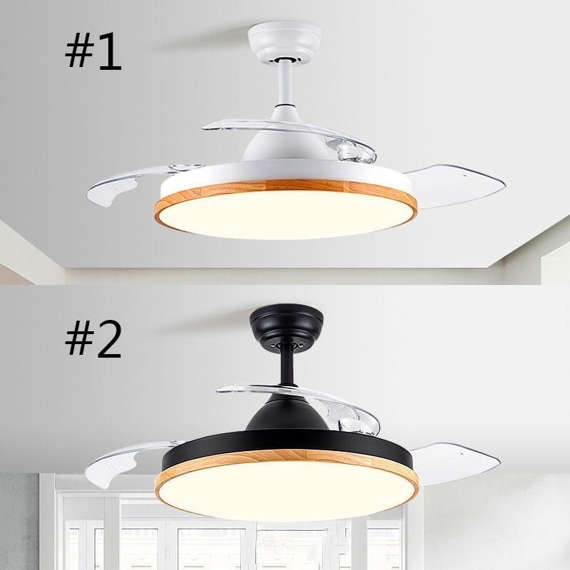 Ventilateur de plafond à onduleur moderne avec télécommande et variateur tricolore