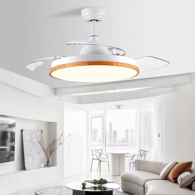 Ventilateur de plafond à onduleur moderne avec télécommande et variateur tricolore