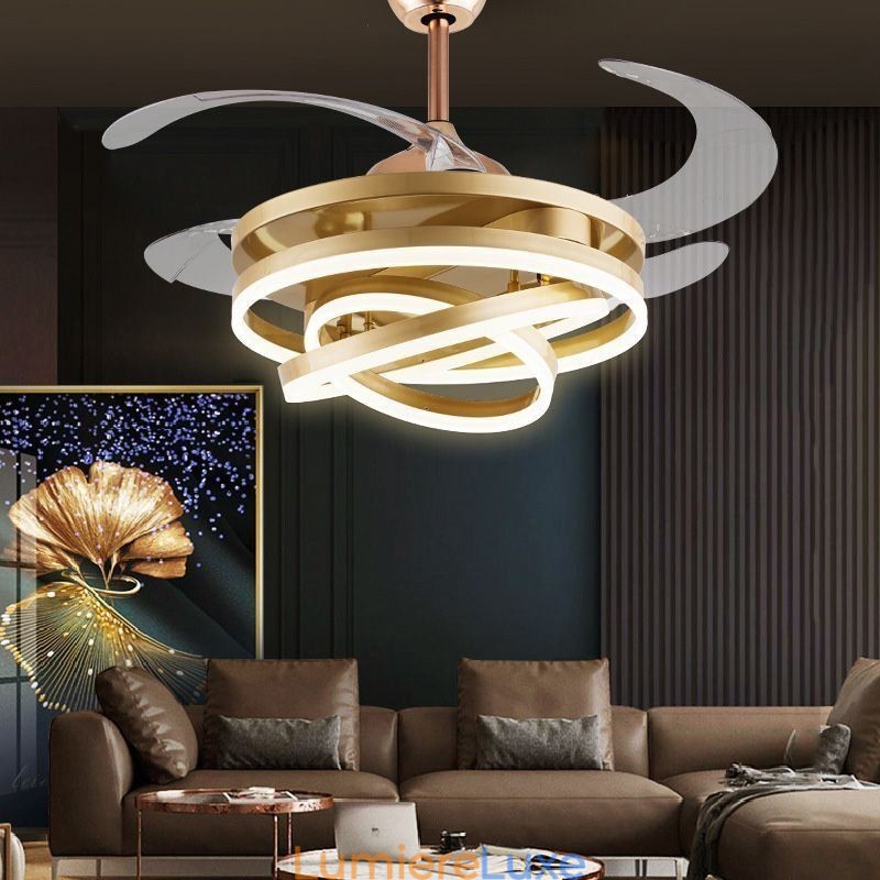 Lustre à ventilateur à onduleur créatif