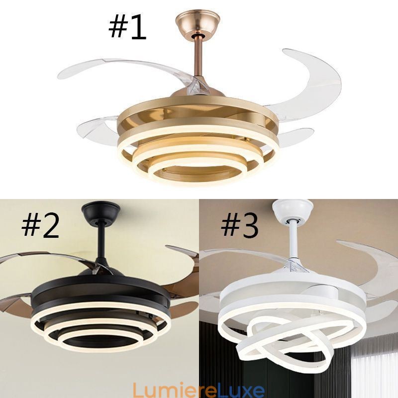 Lustre à ventilateur à onduleur créatif