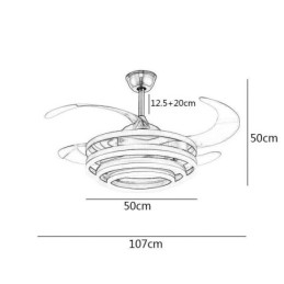 Lustre à ventilateur à onduleur créatif