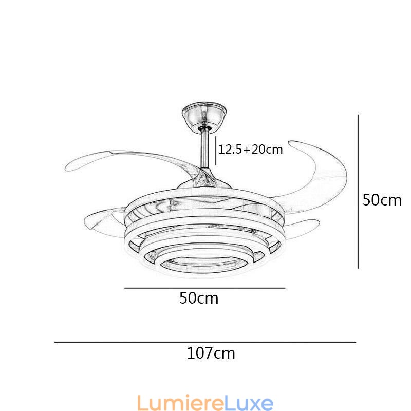 Lustre à ventilateur à onduleur créatif