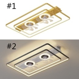 Ventilateur de plafond encastré moderne avec lumières et télécommande