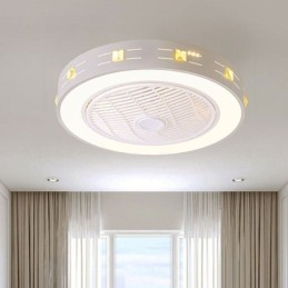Ventilateur de plafond ultra fin et invisible avec lumière