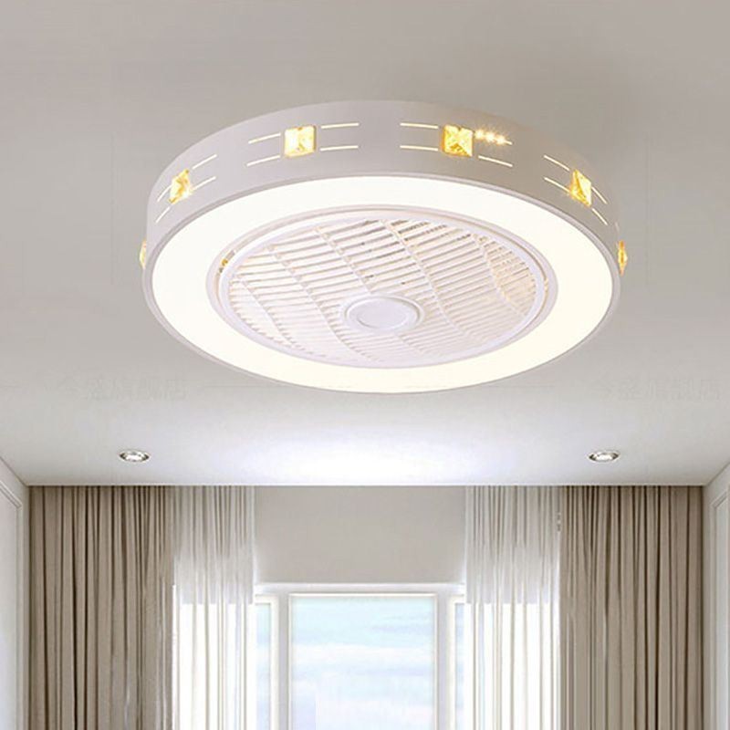 Ventilateur de plafond ultra fin et invisible avec lumière