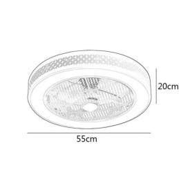 Ventilateur de plafond ultra fin et invisible avec lumière