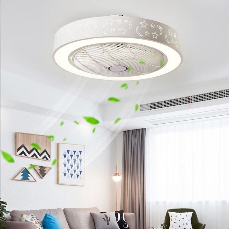 Ventilateur de plafond ultra fin et invisible avec lumière