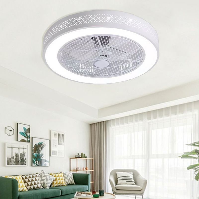 Ventilateur de plafond ultra fin et invisible avec lumière