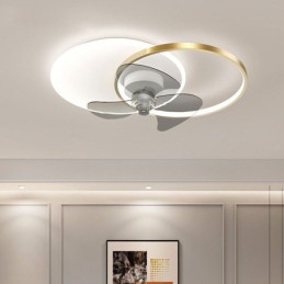 Plafonnier avec ventilateur et luminaires Art déco modernes