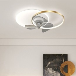 Plafonnier avec ventilateur et luminaires Art déco modernes