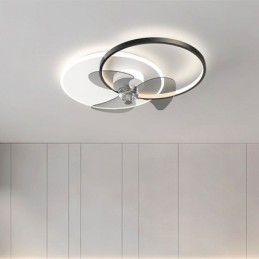 Plafonnier avec ventilateur et luminaires Art déco modernes