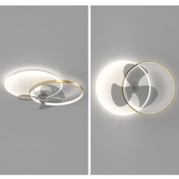 Plafonnier avec ventilateur et luminaires Art déco modernes