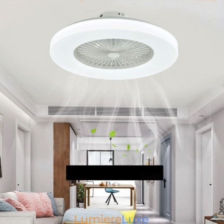 Ventilateur de plafond trichromatique à intensité variable, télécommande à 3 vitesses Ventilateur de plafond trichromatique à intensité variable, télécommande à 3 vitesses
