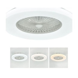 Ventilateur de plafond trichromatique à intensité variable, télécommande à 3 vitesses