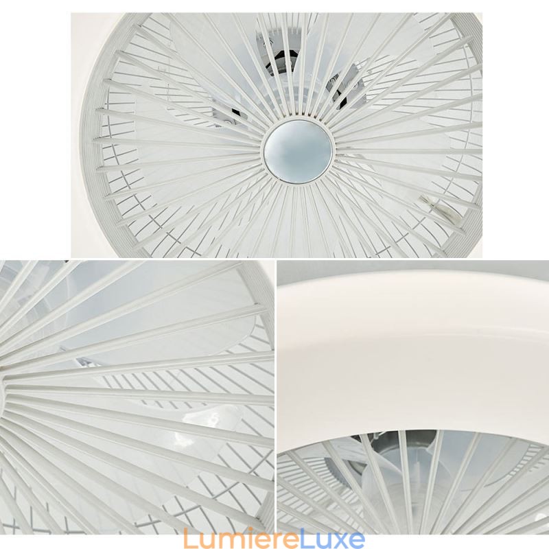 Ventilateur de plafond trichromatique à intensité variable, télécommande à 3 vitesses