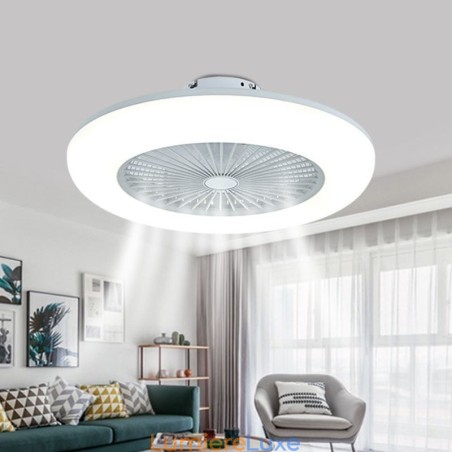 Ventilateur de plafond trichromatique à intensité variable avec télécommande 3 vitesses Ventilateur de plafond trichromatique à intensité variable avec télécommande 3 vitesses