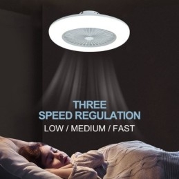 Ventilateur de plafond trichromatique à intensité variable avec télécommande 3 vitesses