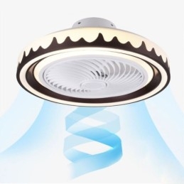 Plafonnier rond à 3 vitesses avec ventilateur et télécommande