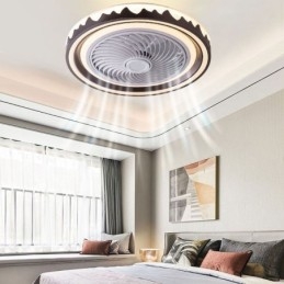 Plafonnier rond à 3 vitesses avec ventilateur et télécommande