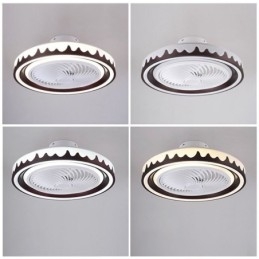 Plafonnier rond à 3 vitesses avec ventilateur et télécommande