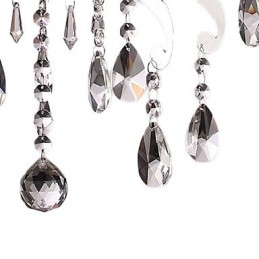 Lustre en cristal à 3 lumières en métal