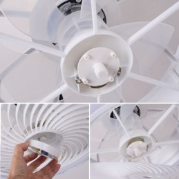 Plafonnier rond à 3 vitesses avec ventilateur et télécommande
