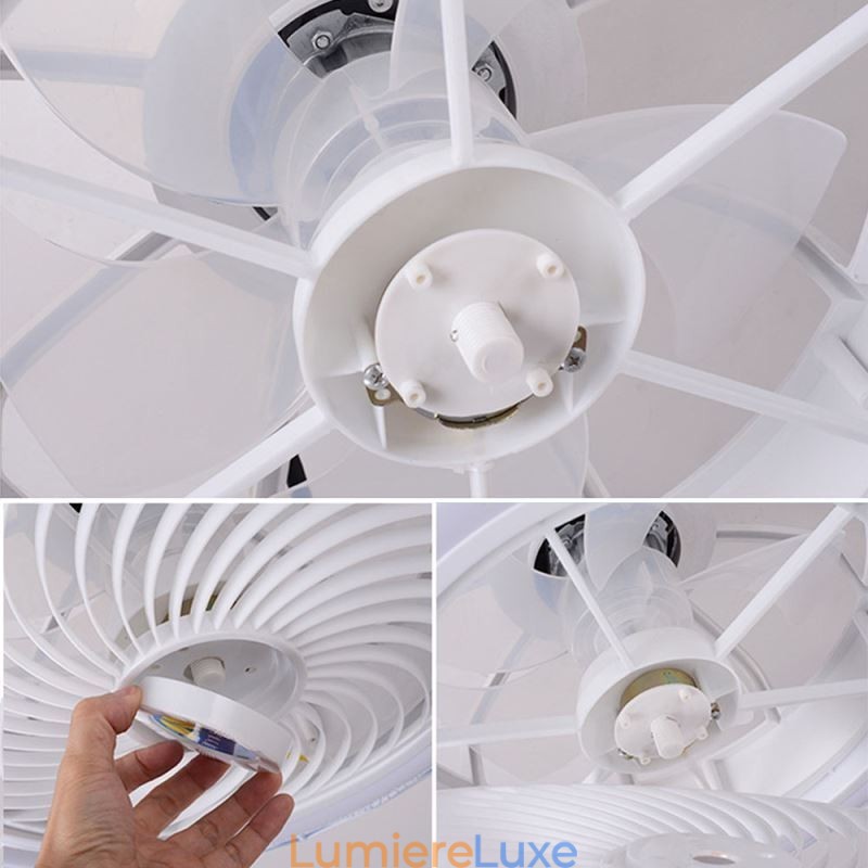 Plafonnier rond à 3 vitesses avec ventilateur et télécommande