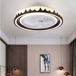 Plafonnier rond à 3 vitesses avec ventilateur et télécommande