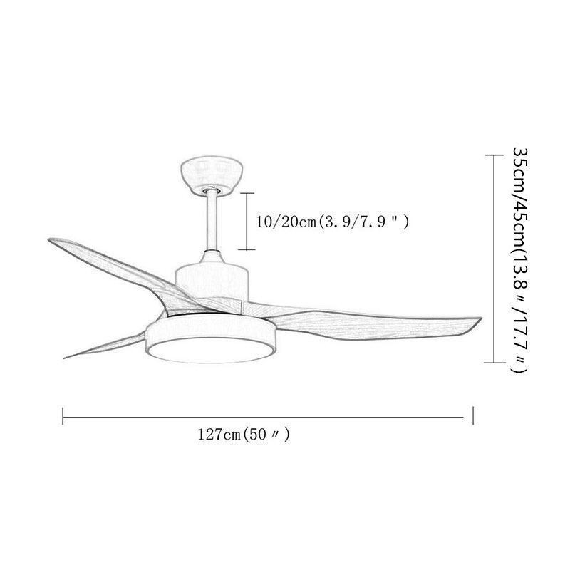 Ventilateur de plafond avec télécommande 3 pales