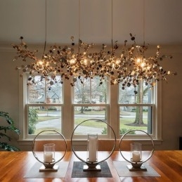 Lustre minimaliste moderne en acier inoxydable